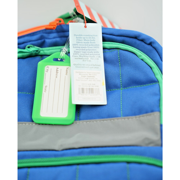 Cat & Jack Blue Backpack + Pizza Lunchbox Back-to-School Supply Bundle - Picture 4 of 12